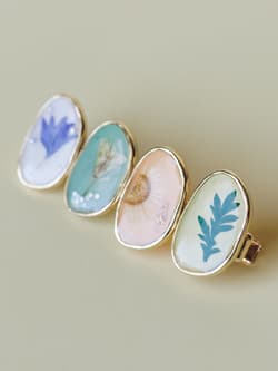 Together with Flowers Hair Clip