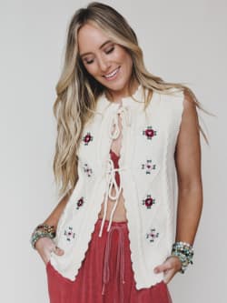 The Nest Lovely Florals Knit Vest