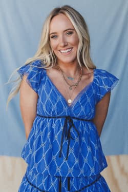 Twilight Waves Print Top