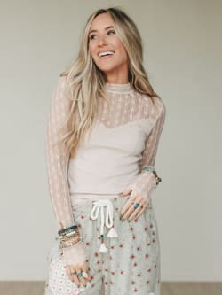 Soft Escape Lace Detail Top