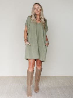 The Nest Camden Lace Tee Dress