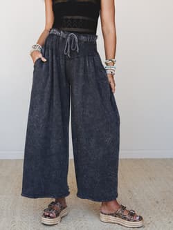 The Nest Quiet Muse Textured Wide Leg Pant