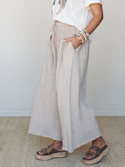 The Nest Quiet Muse Textured Wide Leg Pant