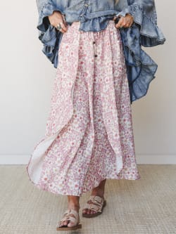 The Nest Stasia Printed Tulip Skirt