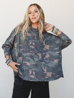 The Nest Country Girl Long Sleeve Camo Top