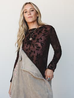 The Nest Whispered Wishes Floral Long Sleeve Top