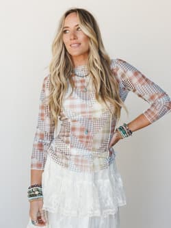 Mixed Print Layering Top