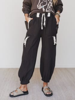 Ahoy Boho Striped Joggers