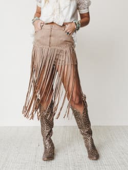 Here for a Good Time Fringe Shorts