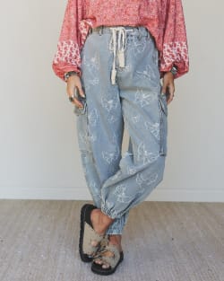 Butterfly Denim Pant