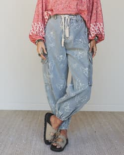 Butterfly Denim Pant
