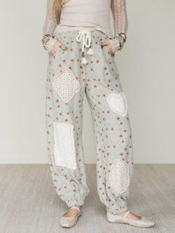Nora Patchwork Floral Pants