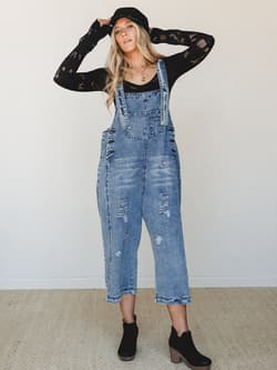 High Hopes Slouchy Denim Overalls