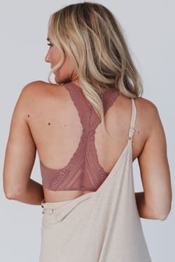 Evermore Seamless Lace Racerback Bralette