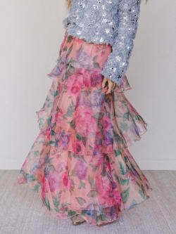 Petal Notes Maxi Skirt