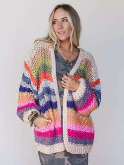 Wrapped up in Color Knit Cardigan