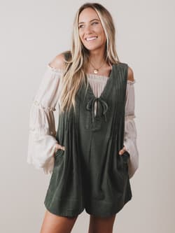 Love Stories Pleated Romper