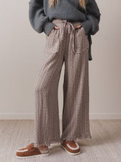 The Nest Sandra Wide Leg Ruffle Pant