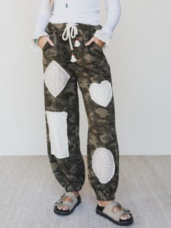 Nora Patchwork Camo Pants