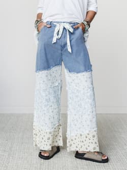 Camo Meets Plaid Wide Leg Pants