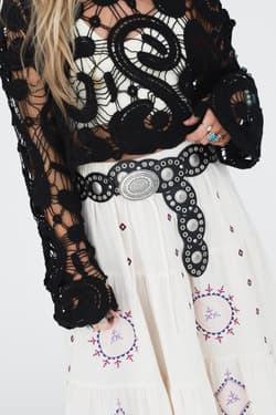 Onyx Oval Western Belt