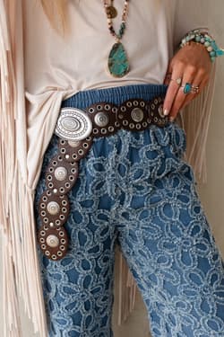 Onyx Oval Western Belt
