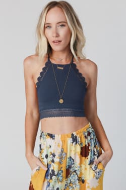 Light Of The Moon Crochet Trim Bralette