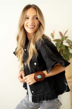 Scottie Ruffle Denim Jacket
