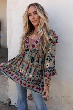 Leona Floral Print Tunic