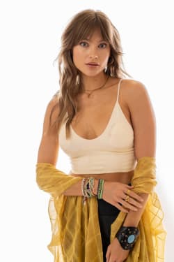 Floral Textured Padded Bralette