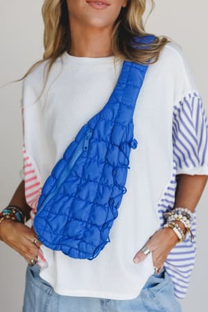 Cloud Dreamer Quilted Sling Bag: undefined