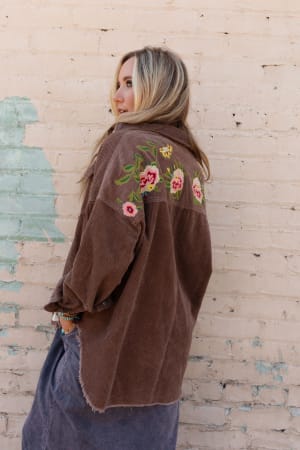 gardener-embroidered-button-down-top-mocha/Mocha