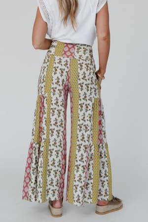 secret-admirer-printed-pants-patchwork-multi/Patchwork Multi