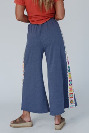 love-seeker-crochet-panel-pants-heather-navy/Heather Navy