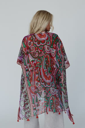 tabitha-floral-kimono-maroon/Maroon