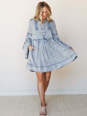 Western Ways Denim Dress: undefined