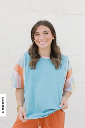 Way Back Color Block Top: undefined