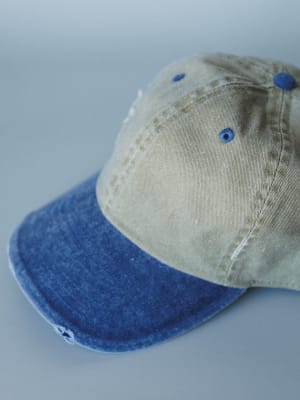 distressed-baseball-cap-dad-hat-two-tone-khaki-blue/Two Tone Khaki Blue