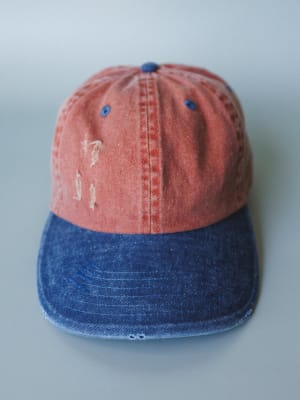 Distressed Baseball Cap Dad Hat
- Two Tone Orange Blue OS / Two Tone Orange Blue