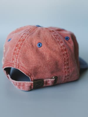 Distressed Baseball Cap Dad Hat
- Two Tone Orange Blue OS / Two Tone Orange Blue