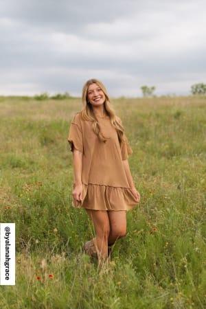soft-horizon-ruffled-hem-tunic-clay/Brown