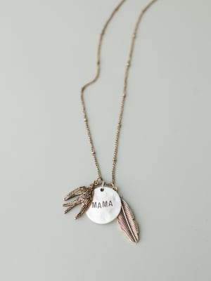 Mama Bird Necklace - Mixed Metal OS / Mixed Metal