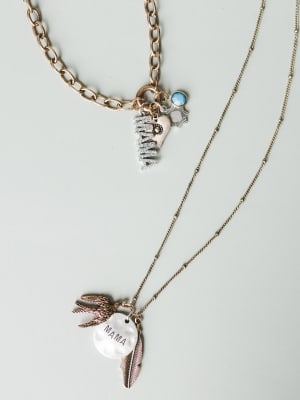 Mama Bird Necklace - Mixed Metal OS / Mixed Metal