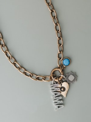 With Love Mama Charm Necklace: undefined