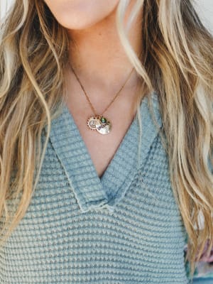 August Dreamer Birthstone Necklace: undefined