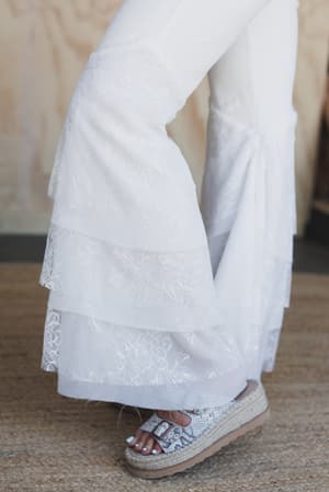 marbella-lace-flared-jeans-white/White