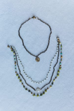 Turquoise Cascade Necklace: undefined