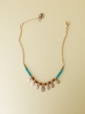 Azure Sun Necklace - Gold Turquoise OS / Gold Turquoise