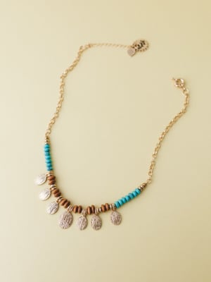 Azure Sun Necklace - Gold Turquoise OS / Gold Turquoise