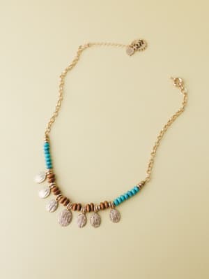 Azure Sun Necklace - Gold Turquoise OS / Gold Turquoise